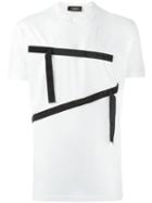 Dsquared2 Ribbon Appliqué T-shirt, Men's, Size: Medium, White, Cotton