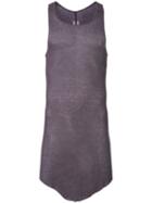 Rick Owens - Curved Hem Tank Top - Men - Cotton - S, Pink/purple, Cotton