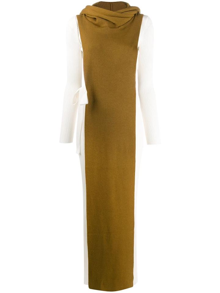 Missoni Layered Knit Hooded Dress - Green