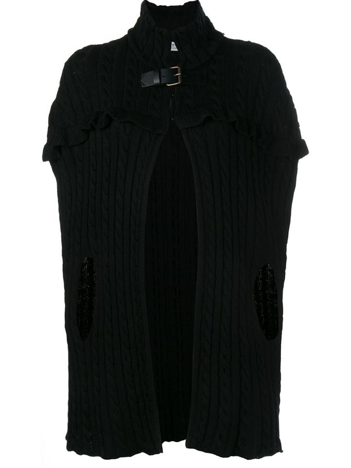 Philosophy Di Lorenzo Serafini Knitted Cape, Women's, Size: 42, Black, Virgin Wool