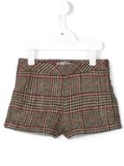 Ermanno Scervino Junior Houndstooth Shorts, Girl's, Size: 12 Yrs, Brown