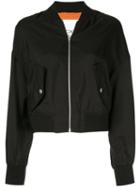 Ck Calvin Klein Zipped Bomber Jacket - Black
