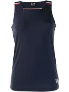 Ea7 Emporio Armani Stripe Detail Vest Top - Blue