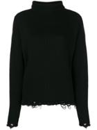 Iro Distressed Knit Sweater - Black