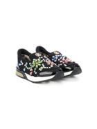 Roberto Cavalli Kids Teen Appliqué Slip-on Sneakers - Black