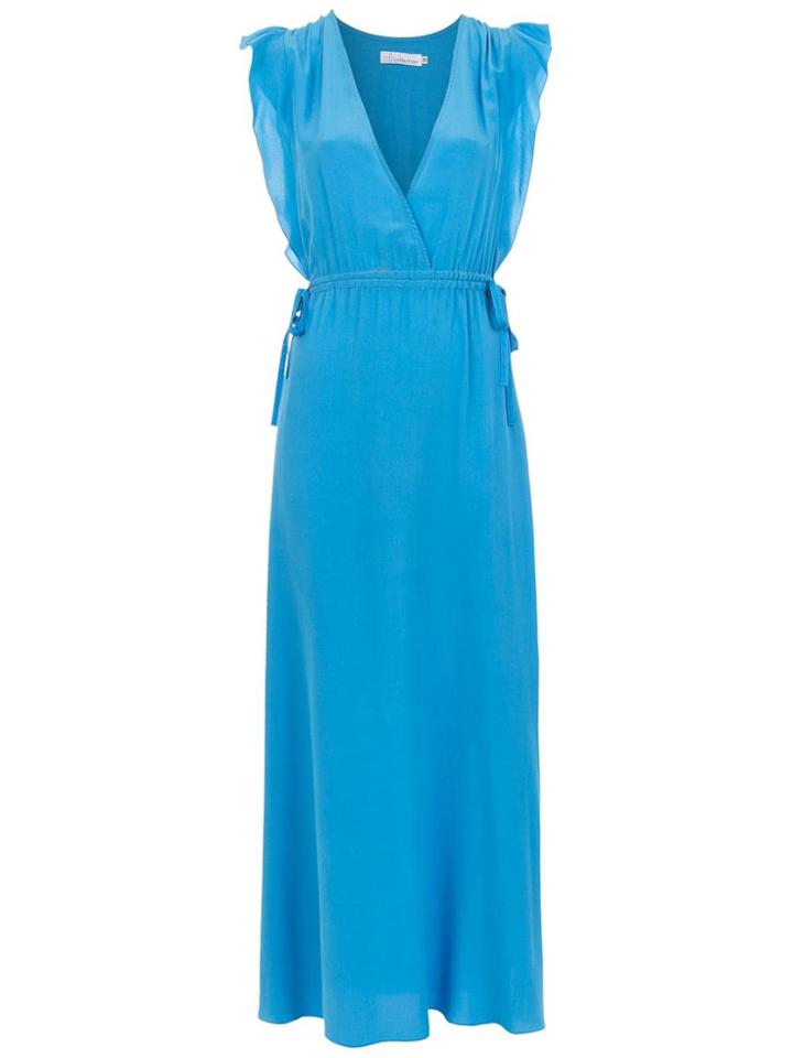 Nk Long Silk Dress - Blue