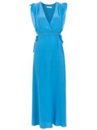 Nk Long Silk Dress - Blue