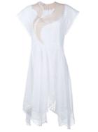 Stella Mccartney - Asymmetric Mesh Dress - Women - Cotton/polyester - 44, White, Cotton/polyester