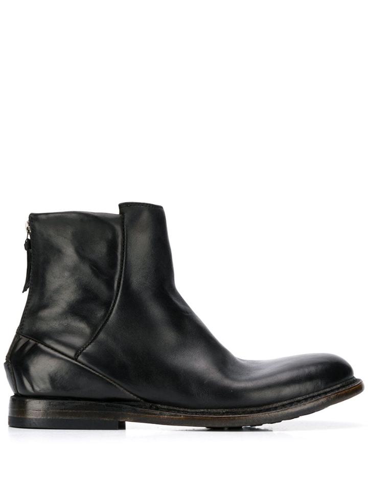 Silvano Sassetti Rear Fastening Ankle Boots - Black