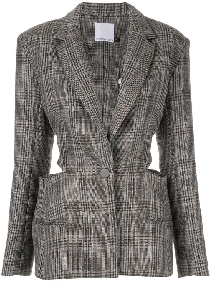 Christopher Esber Loophole Tie Back Blazer - Grey