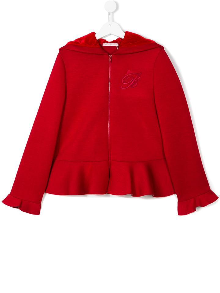 Miss Blumarine Teen Flared Hem Hoodie