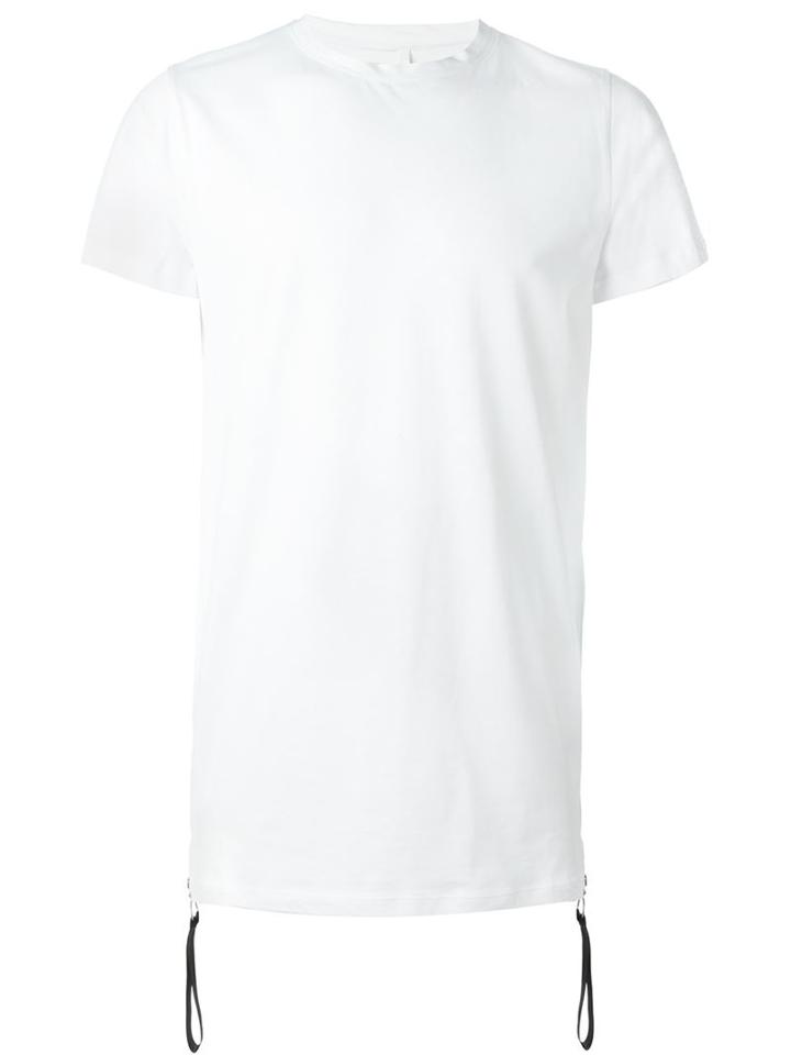 Matthew Miller Side Zip 'marshall' T-shirt, Men's, Size: Xl, White, Supima Cotton