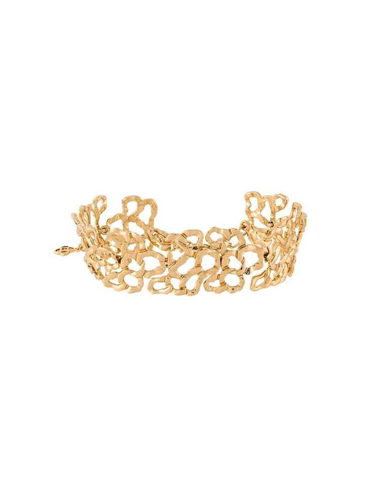 Oscar De La Renta Structured Choker, Women's, Metallic