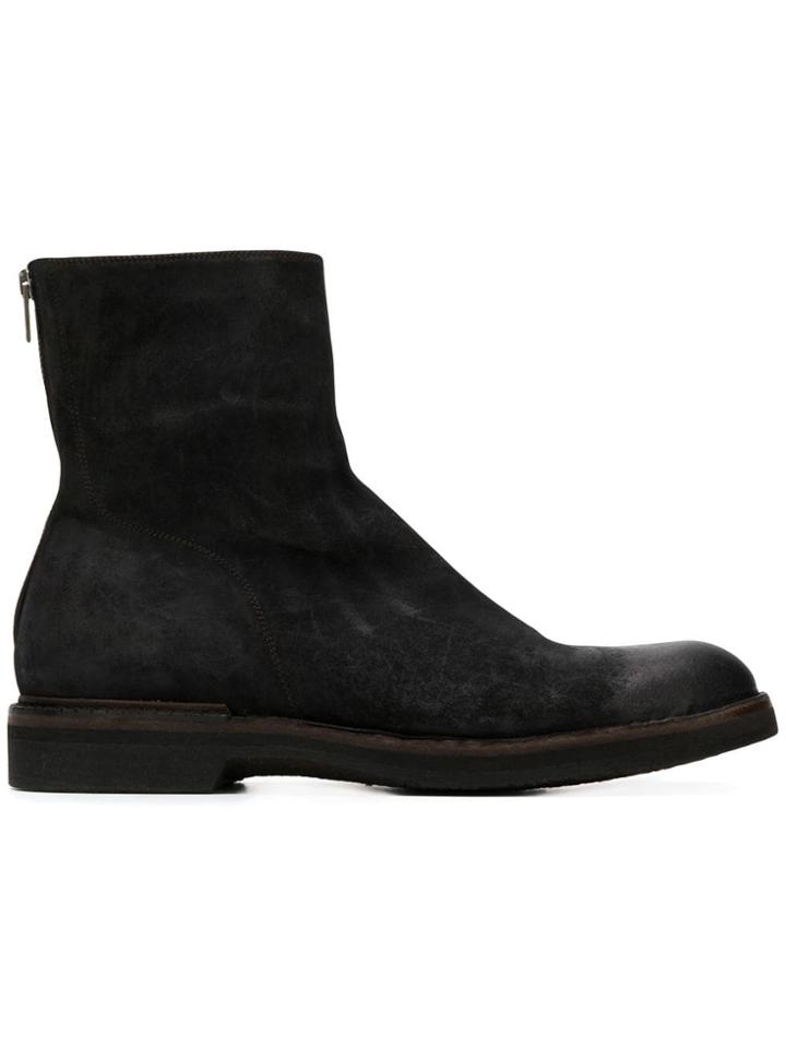 Pantanetti Rear Zip Ankle Boots - Brown