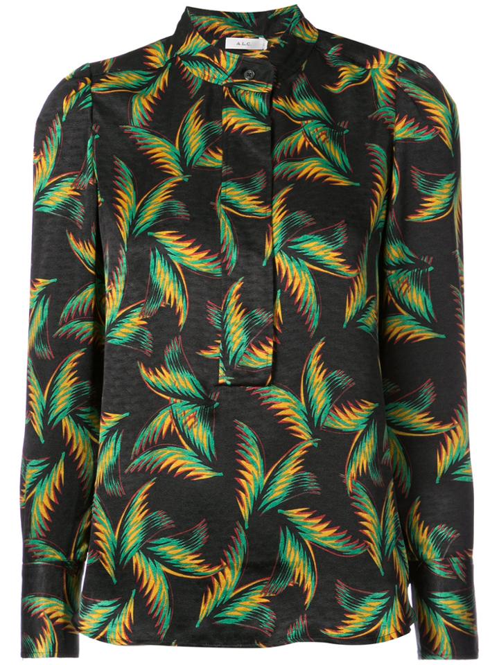 A.l.c. Leaves Print Fitted Shirt - Black