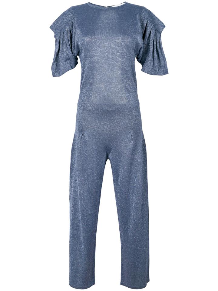 Circus Hotel Glitter-effect Jumpsuit - Blue