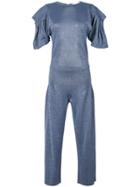 Circus Hotel Glitter-effect Jumpsuit - Blue
