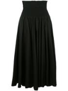 Twin-set - Midi Full Skirt - Women - Cotton/spandex/elastane - 42, Black, Cotton/spandex/elastane