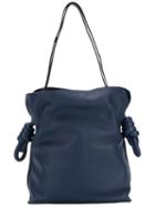 Loewe Bucket Shoulder Bag, Women's, Blue, Calf Leather/cotton/linen/flax