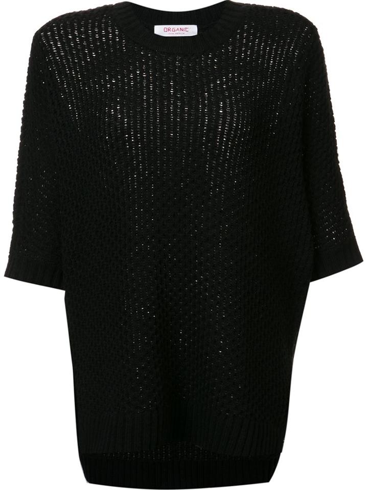 Organic By John Patrick Three-quarters Sleeves Sweater, Women's, Size: Small, Black, Cashmere/merino