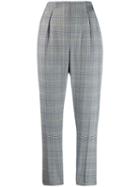 Ps Paul Smith High Waisted Checked Trousers - Grey