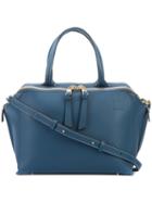 Loewe - Double Straps Zipped Tote - Women - Calf Leather - One Size, Women's, Blue, Calf Leather