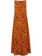 Aspesi Orange Silk Dress