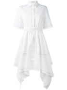 J.w.anderson - Asymmetric Hem Shirt Dress - Women - Cotton - 12, White, Cotton