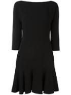 Dolce & Gabbana Peplum Hem Dress, Women's, Size: 42, Black, Viscose/acetate/spandex/elastane/silk