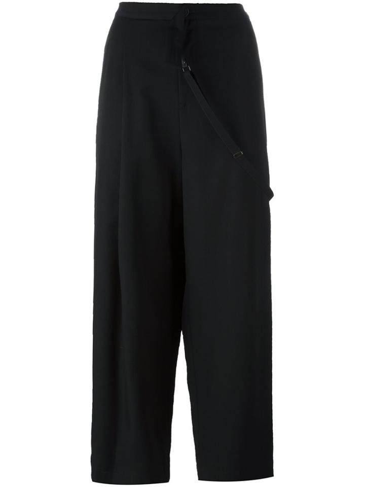 Y's Loose-fit Regular Trousers - Black