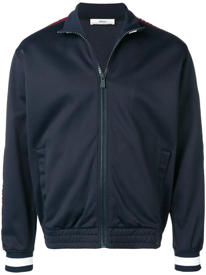 Bally Logo Band Zipped Jacket - Blue