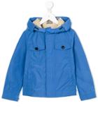 Burberry Kids Hooded Raincoat, Boy's, Size: 12 Yrs, Blue