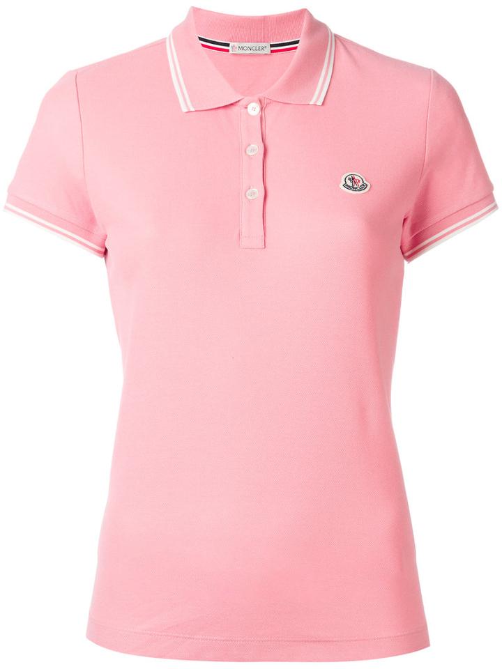 Moncler Short Sleeve Polo Shirt, Women's, Size: Small, Pink/purple, Cotton