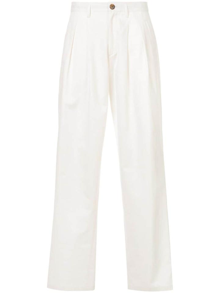 Ports V Wide Leg Trousers - White