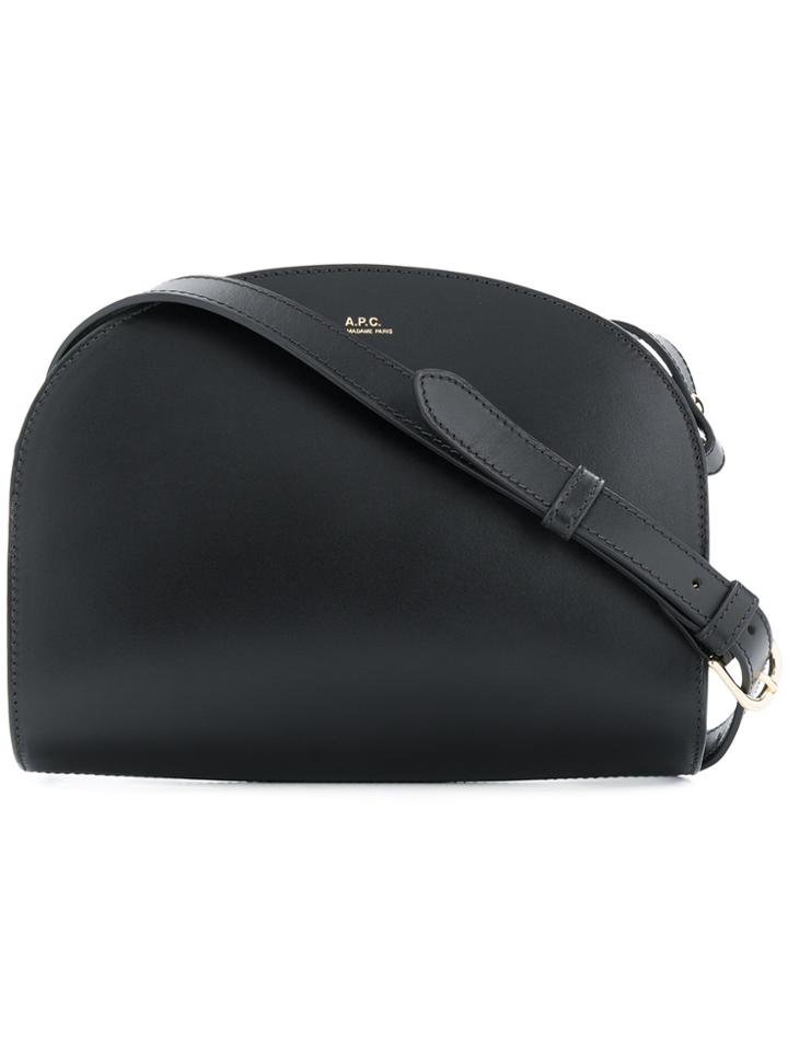 A.p.c. Demi Lune Crossbody Bag - Black