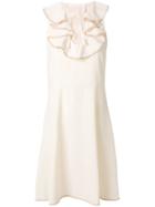See By Chloé Ruffle Neck Sleeveless Dress - Nude & Neutrals