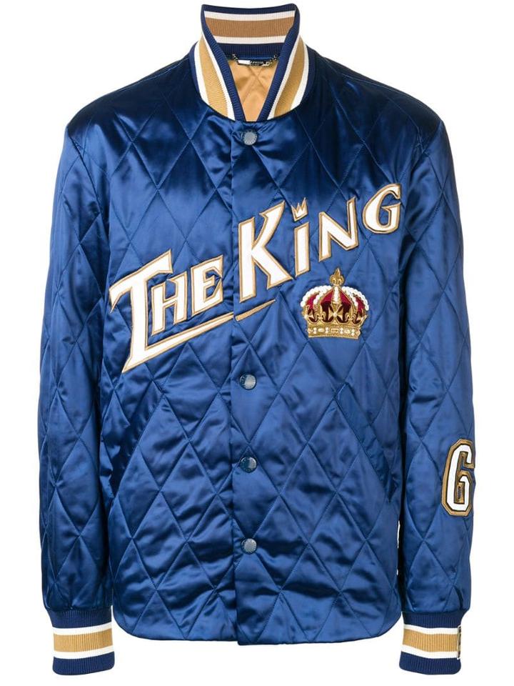 Dolce & Gabbana Quilted Varsity Jacket - Black