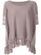 Guild Prime Fringed Hem Jumper - Brown