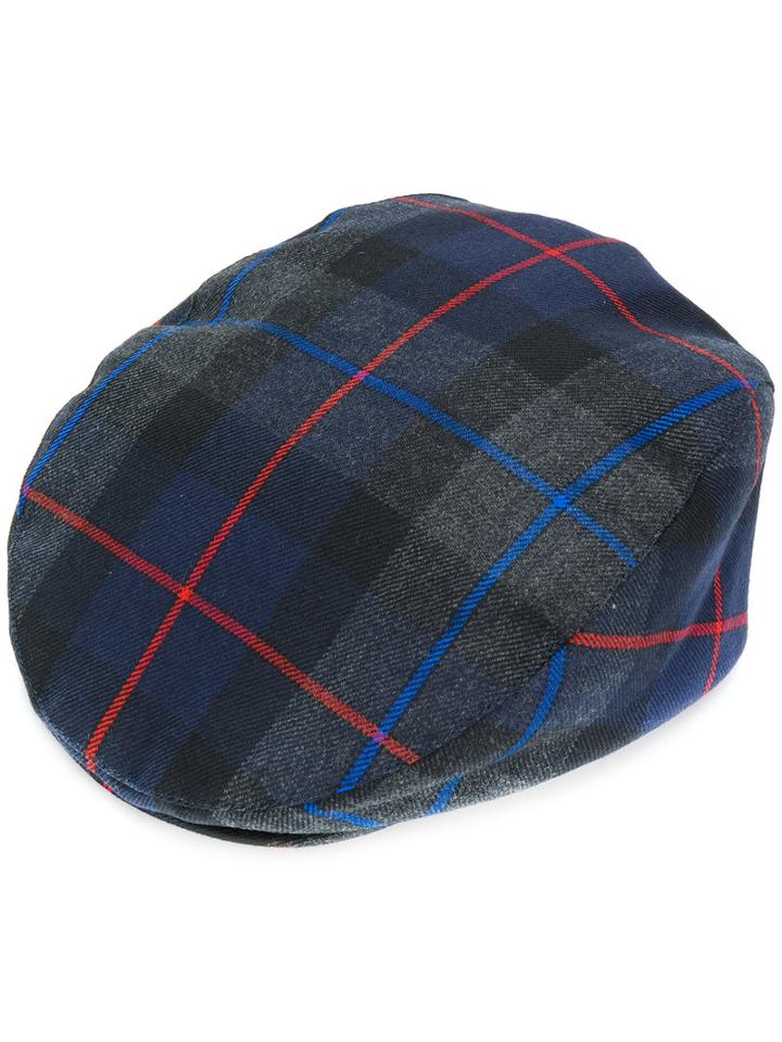 Dolce & Gabbana Kids - Plaid Cap - Kids - Cotton/virgin Wool - 52 Cm, Blue