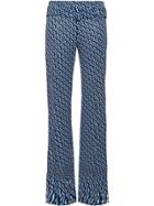 Prada Printed Jersey Trousers - Blue