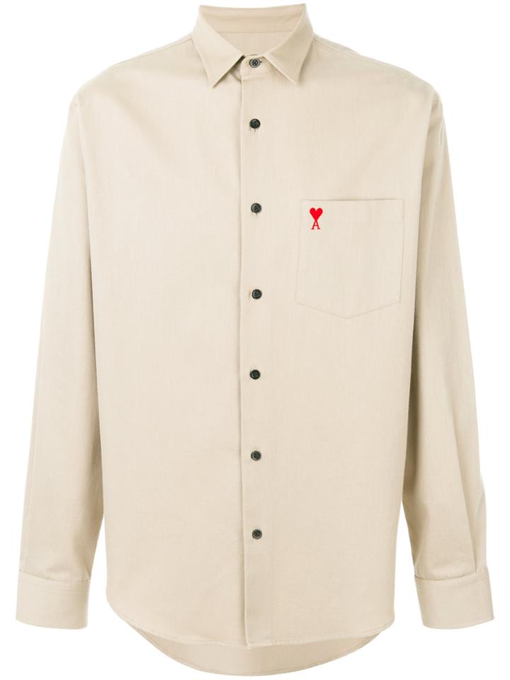 Ami Alexandre Mattiussi Ami De Coeur Summer Fit Shirt - Nude &