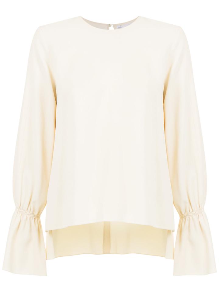 Nk Ruched Long Sleeves Blouse - Nude & Neutrals