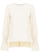 Nk Ruched Long Sleeves Blouse - Nude & Neutrals