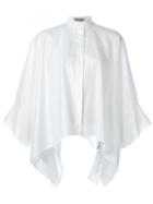 Valentino Cape Blouse, Women's, Size: 38, White, Cotton