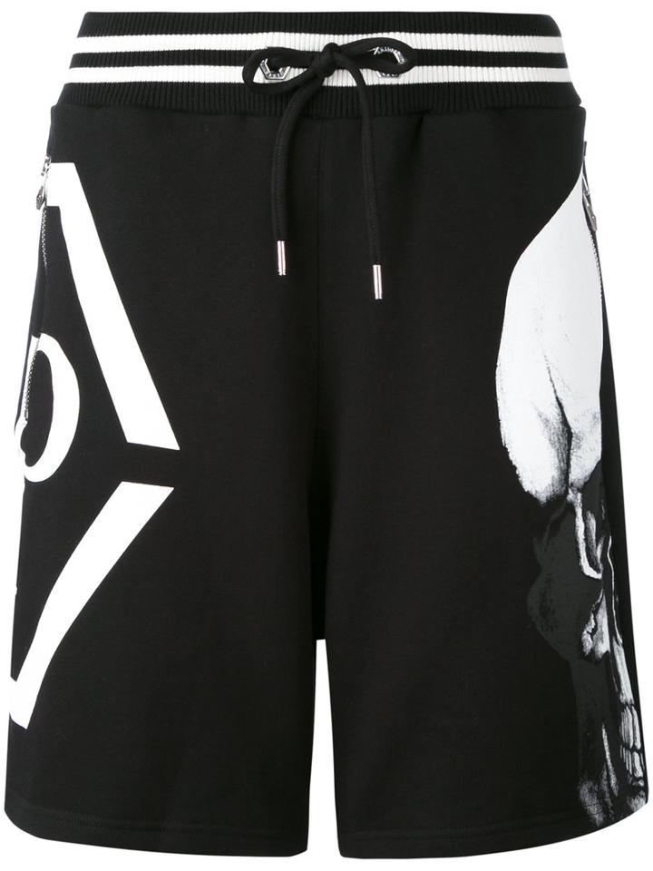 Okami Track Shorts - Men - Cotton - M, Black, Cotton, Philipp Plein