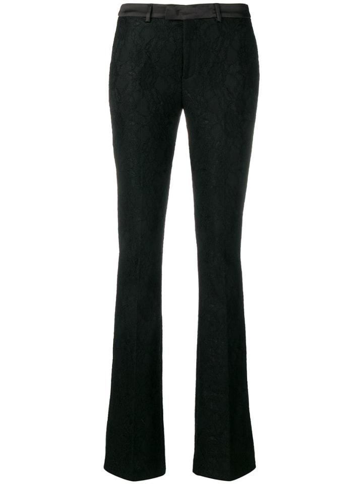 Liu Jo Floral Pattern Trousers - Black