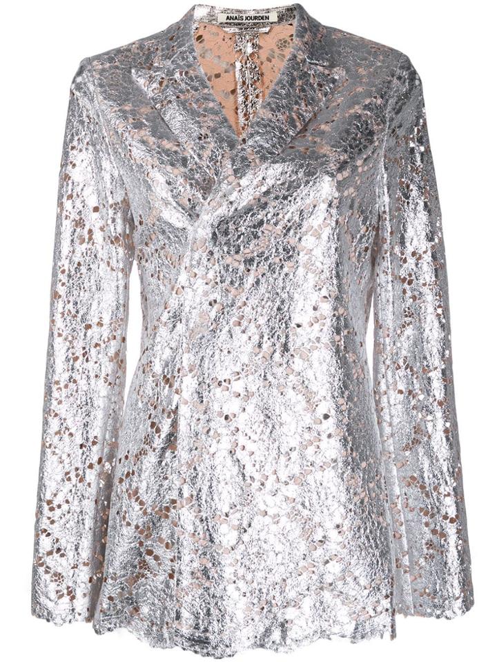 Jourden Metallic-effect Lace Blazer