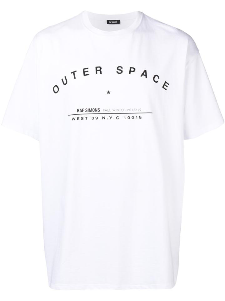 Raf Simons Outer Space-print T-shirt - White