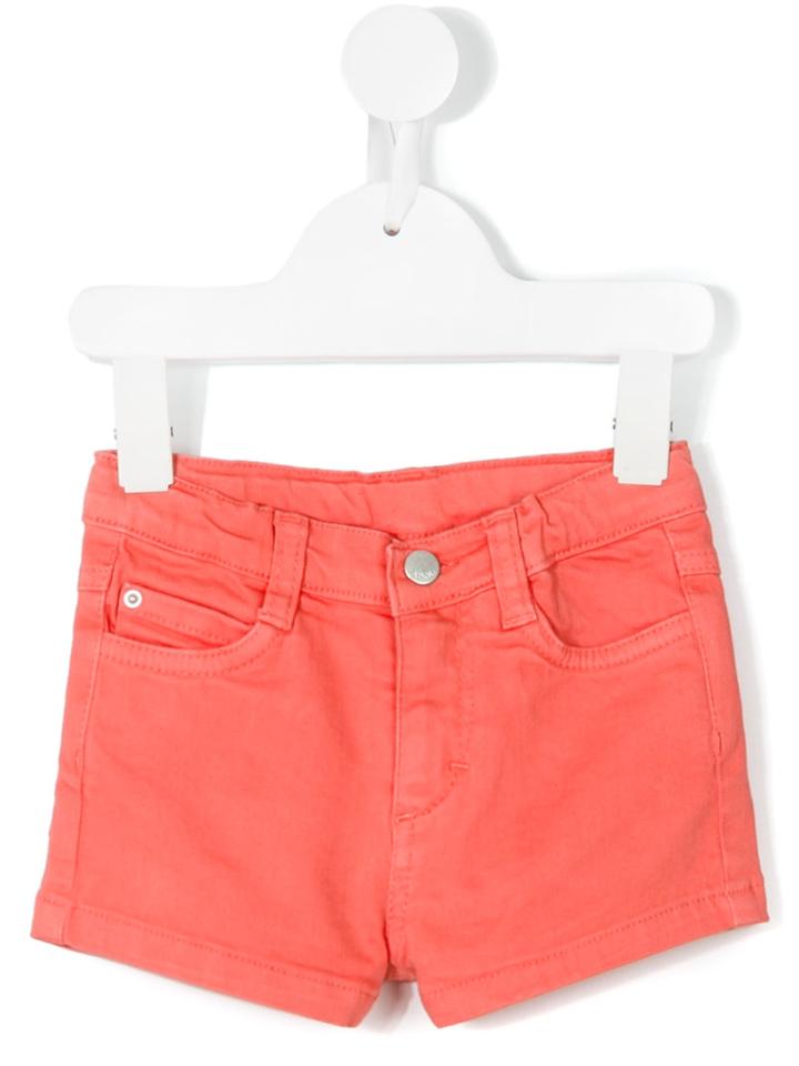 Knot - Twill Shorts - Kids - Cotton/elastodiene - 10 Yrs, Yellow/orange
