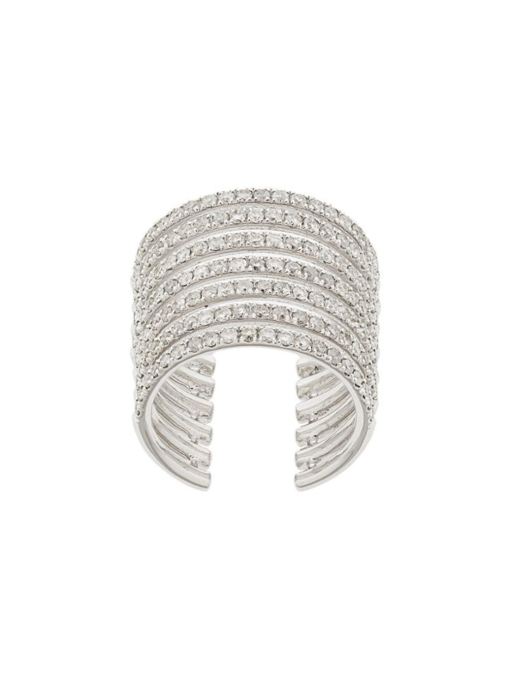 Elise Dray Embellished Stack Ring - Metallic